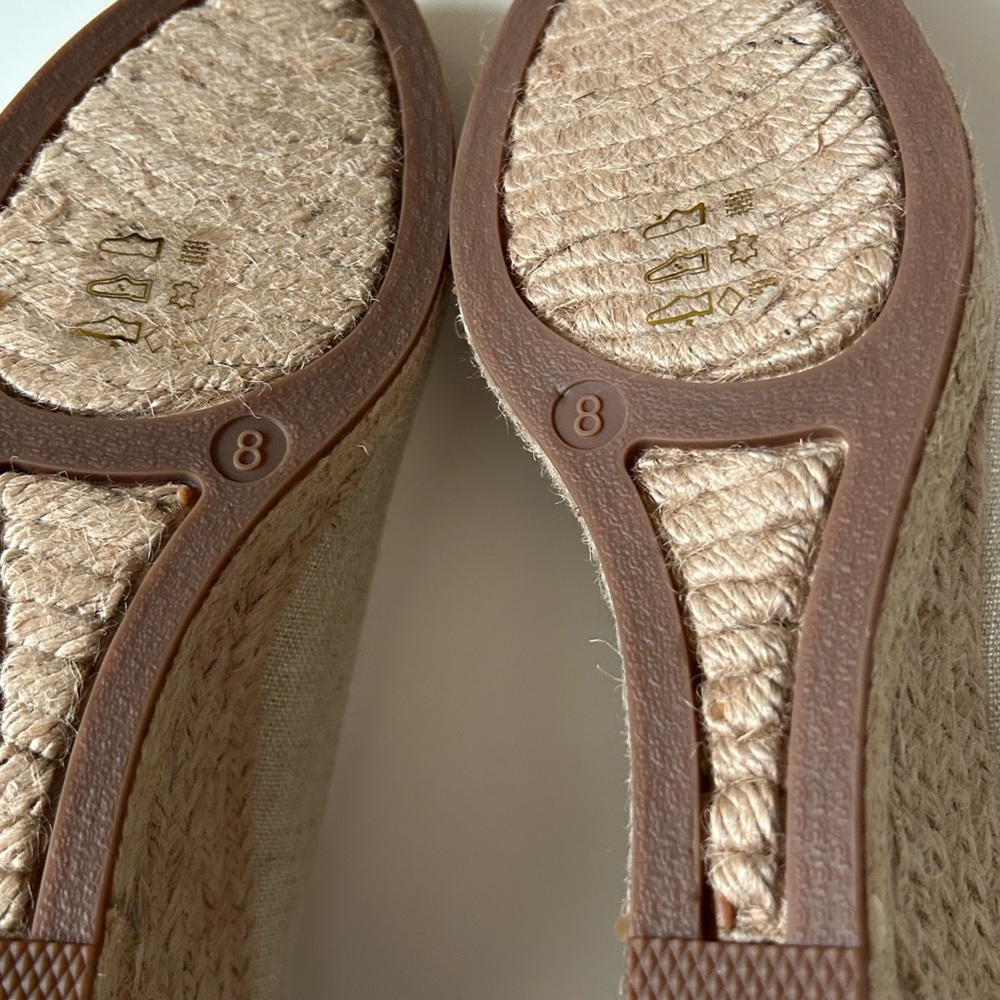J. Crew Seville Espadrille Wedges in Metallic Gold Canvas - Picture 3 of 12
